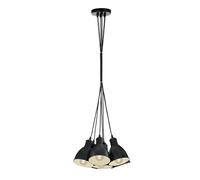 Eglo Priddy Pendant Lamp, 7-Light Vintage Hanging Lamp in Industrial Style