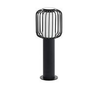 EGLO Ravello Outdoor Base Lamp, 1 Bulb Outdoor Light, Modern Base Light Made of Galvanised Steel in Black and Plastic in White, Outdoor Lamp with E27 Socket, IP44