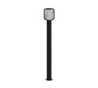 EGLO Ravello Outdoor Floor Lamp, 1-Bulb Outdoor Light, Floor Lamp Made of Galvanised Steel in Black and Plastic in White, Outdoor Lamp with E27 Socket, IP44