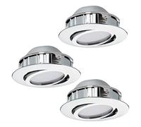 EGLO Recessed Ceiling Light Fitting, LED, Matte Nickel