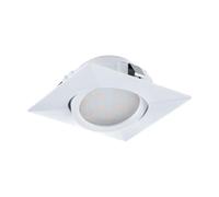 EGLO Recessed Light, LED Downlight Ceiling, Fest verbaut, White