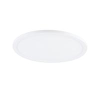 Eglo Recessed spot Light for Ceiling Fueva Flex, Ø 8.9 inches, Aluminium LED Downlight with a Plastic Luminous Surface, Flat Spotlight in White, Shallow Installation Depth 1 inch, Warm White