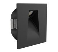 Eglo Recessed spot Light Mecinos, LED Spotlight for Stairs, Black Metal Wall lamp, Warm White Lighting, 3.1 inches