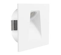 Eglo Recessed spot Light Mecinos, LED Spotlight for Stairs, White Metal wall lamp, Warm White Lighting, 3.1 inches