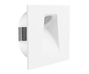 Eglo Recessed spot Light Mecinos, LED Spotlight for Stairs | white metal wall lamp, warm white lighting, 3.1 inches