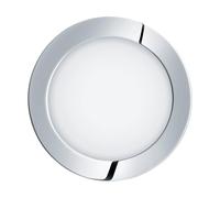 EGLO recessed spotlight Fueva 1, Ceiling Spot, Metal Cast in Chrome | Plastic in warm white White IP44