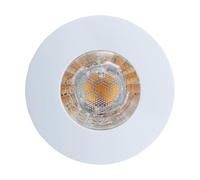 Eglo Recessed Spotlight Margo, Outdoor Ceiling Spot, Ceiling Spotlight, White Die-Cast Aluminium, Frosted White Glass, Warm White, Ø 8.4 cm