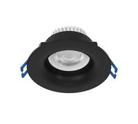 Eglo recessed Spotlight Salabate, Ø 8.8 cm, Bathroom Ceiling spot, Black Aluminium, Warm White, Neutral Cool IP65