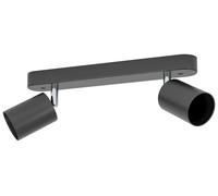 Eglo Basic Reciso-e Black Steel Eco Friendly 2-light Spotlight, Black