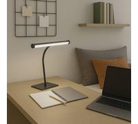 Eglo LED Desk lamp Riccione, Touch-dimmable Office Lighting with Flexible arm, Table Light Fitting for Reading, Black Metal, Warm - Cool White