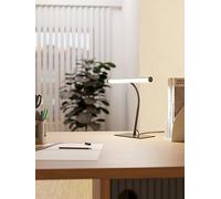 Eglo LED Desk lamp Riccione, Touch-dimmable Office Lighting with Flexible arm, Table Light Fitting for Reading, Black Metal, Warm - Cool White