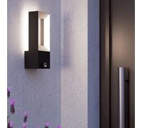 Eglo Riforano Metal Integrated LED IP44 Outdoor Wall Light in Black EGLO Black