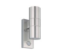 Eglo Riga 5 Stainless Steel Metal Ip44 Outdoor Wall Light 2 Light (Inclusive), (D) 6.5Cm