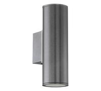 Eglo Riga Metal Ip44 Outdoor Wall Light 2 Light (Inclusive) In Dark Grey Dark Grey One Size