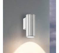 EGLO Riga wall lamp, stainless steel, height 15 cm, stainless steel