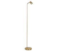 Eglo Rigomagno Floor lamp, Living Room lamp with Adjustable spot, Metal Brass Brushed Standing Reading Light GU10 Socket, 151 cm Tall