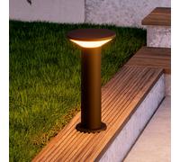 Eglo LED Plinth Light Outdoor Rigosa, Standing Light, Garden and Terrace Lighting, lamp Made of Black Metal White Plastic, Warm White, IP44
