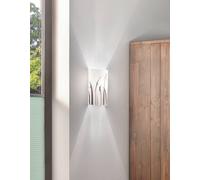 Eglo Rivato Rounded Wall Lamp with Grass Motif, White