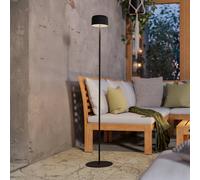 Eglo Cordless LED Floor lamp Roccanova, Wireless Solar Powered Outdoor Light, Rechargeable, 3-Step Touch dimmable Garden Lighting, Black Steel, Warm White, IP44