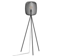Eglo Romazzina Contemporary Caged Tripod Floor Lamp - Black