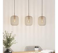 EGLO Romazzina pendant light, beige, length 90 cm, 3-bulb, metal