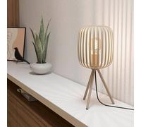 Eglo Romazzina Sandy-Coloured Caged Table Lamp In Beige Beige