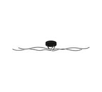 EGLO Roncade 1 LED Ceiling Light, 4-Bulb Ceiling Light, Modern Living Room Lamp, Kitchen Lamp Made of Aluminium, Steel and Plastic, Hallway Lamp Ceiling in Black, White, L 116 cm