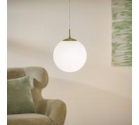 Rondo Glass And Metal Pendant Light EGLO White One Size
