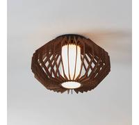 EGLO Rusticaria ceiling light with wooden struts