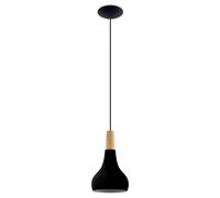 Eglo Sabinar Ip20 Steel 180Mm Modern Pendant Light In Black Black One Size