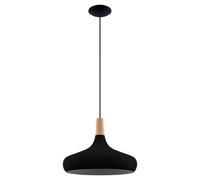 EGLO Sabinar pendant light, 1-bulb, black, Ø 40 cm