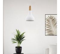 Eglo Sabinar Metal And Wood Single Pendant Light 901177