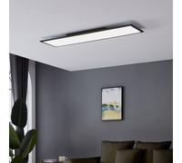 Eglo Salobrena 1 Led Ceiling Light - Black Slim Design, Cool White Black