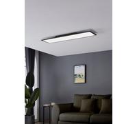 Eglo Salobrena 1 Led Ceiling Light, Black Slim Linear Design, Cool White 4000K, 1200mm Indoor Ceiling Light