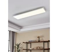 Eglo Salobrena 1 Led Ceiling Light - White Slim Linear Design, Cool White White