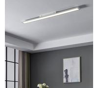 Eglo Salobrena 1 Led Ceiling Light - White Slim Linear Design, Cool White White