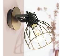 EGLO Sambatello wall lamp, 1-bulb, brown/silver