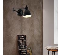 Eglo San Peri Adjustable Black Steel Wall Light