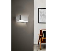 Eglo Sania 4 LED Satin Nickel Cube Aluminium Wall Light, Silver