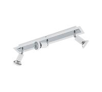 EGLO Sarria LED Ceiling Light 3-Bulb Metal Living Room Lamp White Chrome Spotlights Including GU10 Bulbs Warm White