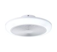 Eglo Sayulita 1 White Plastic Ceiling Fan With Led