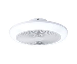 Eglo Sayulita 1 White Plastic Ceiling Fan With Led