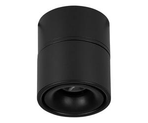 Eglo Semi-recessed LED spot Light Bohoyo, Ceiling Spotlight, recessed or Flush-Mount lamp, Downlight Made of Aluminium in Black, ∅ 10 cm