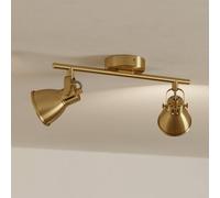 EGLO Seras downlight, brushed brass-gold, 2-bulb