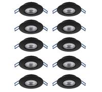 Eglo Set of 10 LED recessed spotlights Cedrez, Ø 9 cm