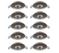 Eglo Set of 10 LED recessed spotlights Cedrez, Ø 9 cm