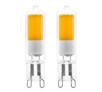 EGLO Set of 2 G9 LED lamp, 2-pin push-fit capsule light bulbs, 2 watts each (equivalent to 20 watt), 200 lumen, neutral white glow, 4000 Kelvin, Ø 0.6"