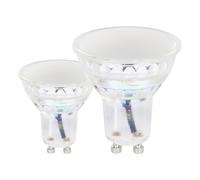 Eglo Set of 2 GU10 LED Light Bulbs, dimmable Reflector Lamps with Adjustable Colour Temperature, 7W, 700 lumens, Warm White, 2000-3000K, Edison G95, Ø 9.5 cm