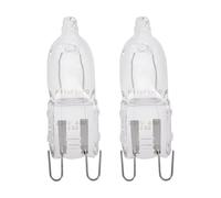 Eglo Set of 2 Halogen Oven Lamps, G9 Light Bulbs with pin Base, 2 Lightbulbs Each 40 watt, Warm White, 2700 Kelvin, Heat-Resistant 300°