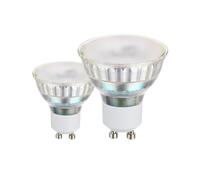 EGLO Set of 2 LED light bulbs, GU10 reflector lamps, 3 watts each (equivalent to 24 watt), 240 lumen, warm white glow, 3000 Kelvin, spotlights, Ø 2"
